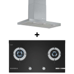 (BUNDLE) BOSCH DWB97CM50B 6 Wall-Mounted Cooker Hood (90cm) + BOSCH PMD82D31AF(PUB) Tempered glass Gas hob (78cm)